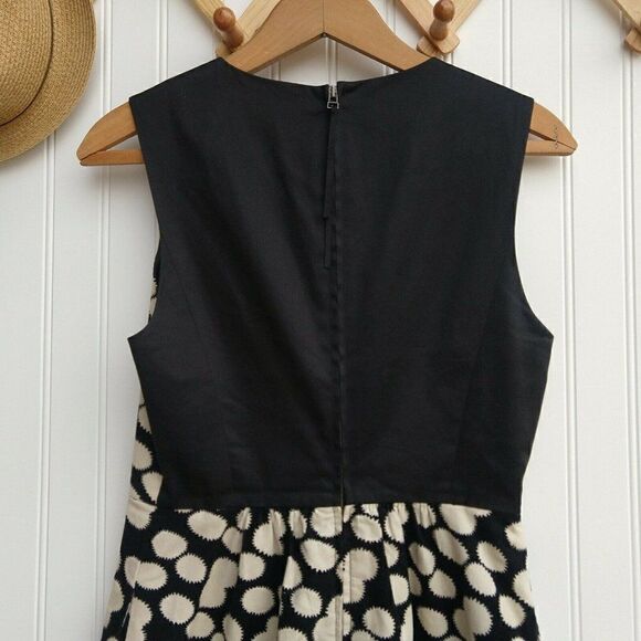 Anthropologie Leifnotes Notched Polka Dots Corduroy Dress Size 0 Sleeveless - Picture 8 of 9